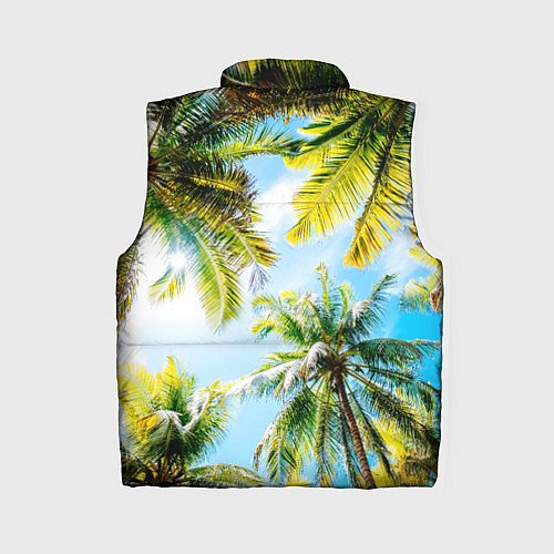 Женский жилет Пальмы под солнцем / 3D-Черный – фото 2