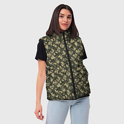 Женский жилет Камуфляж с Сеткой, цвет: 3D-черный — фото 2