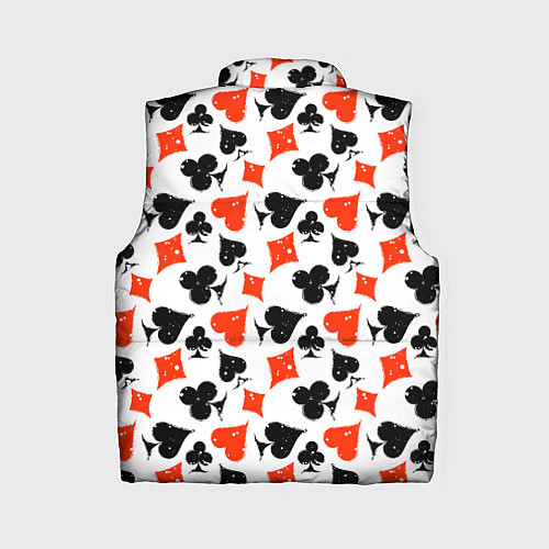 Женский жилет Пика, Черва, Крестя, Бубна / 3D-Красный – фото 2