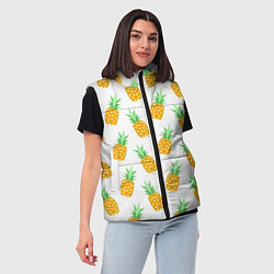 Женский жилет Поле ананасов, цвет: 3D-красный — фото 2