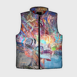 Женский жилет Cyber skull Vanguard pattern, цвет: 3D-красный