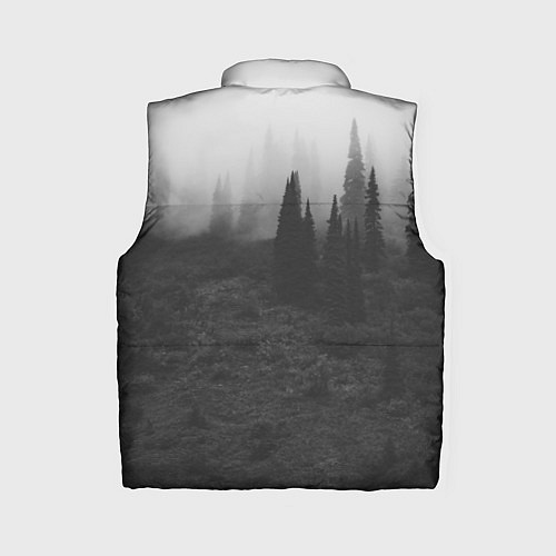 Женский жилет Туманный лес - туман / 3D-Красный – фото 2