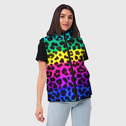 Женский жилет Leopard Pattern Neon, цвет: 3D-красный — фото 2