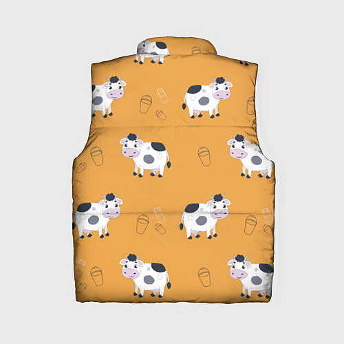 Женский жилет Веселые коровки с ведрами молока / 3D-Черный – фото 2