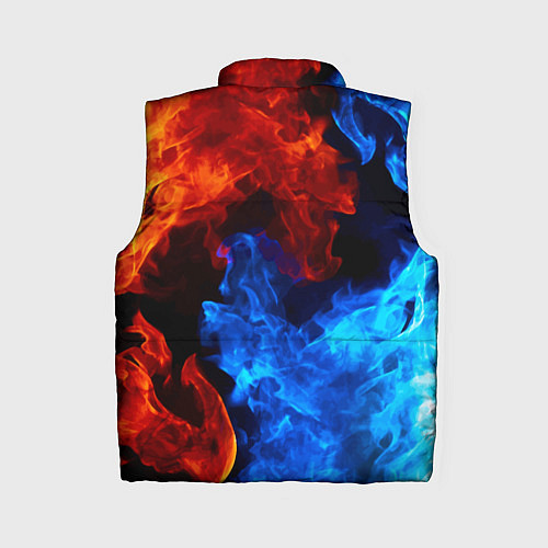 Женский жилет Огонь - Вода Инь - Янь / 3D-Светло-серый – фото 2