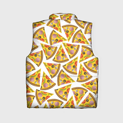 Женский жилет Кусочки вкусной пиццы / 3D-Черный – фото 2