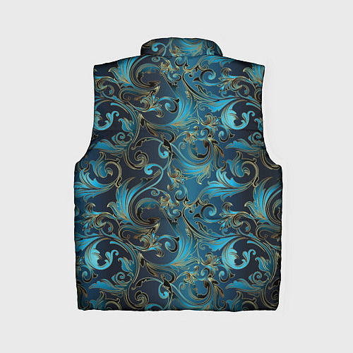 Женский жилет Blue Abstract Узоры / 3D-Черный – фото 2