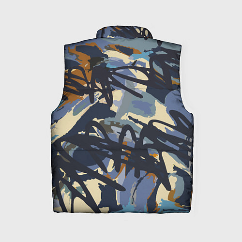 Женский жилет Abstract drawing in blue / 3D-Светло-серый – фото 2