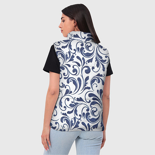 Женский жилет Гжелевый рисунок / 3D-Красный – фото 4