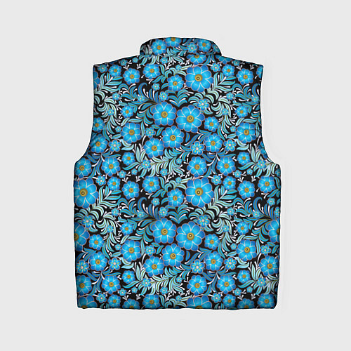 Женский жилет Поле синих цветов / 3D-Красный – фото 2