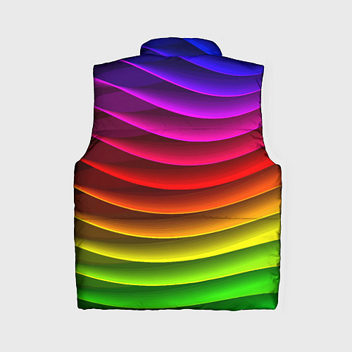 Женский жилет Color line neon pattern Abstraction Summer 2023 / 3D-Красный – фото 2