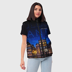 Женский жилет Голландия в ночи, цвет: 3D-черный — фото 2