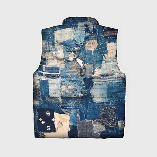 Женский жилет Patchwork Jeans Осень Зима 2023 / 3D-Черный – фото 2