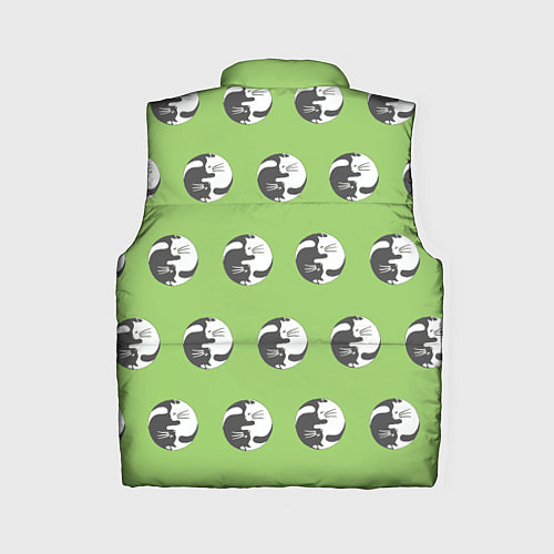 Женский жилет Орнамент котики инь янь / 3D-Красный – фото 2