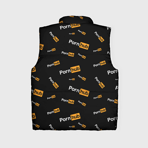Женский жилет PORN HUB НАДПИСИ ПАТТЕРН / 3D-Черный – фото 2