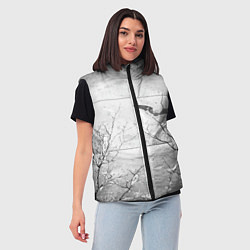 Женский жилет Ночь Луна Летучая мышь, цвет: 3D-светло-серый — фото 2