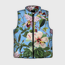 Женский жилет Цветы Сине-Цветочный Букет