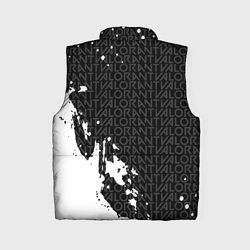 Женский жилет Valorant - Паттерн надписи / 3D-Черный – фото 2