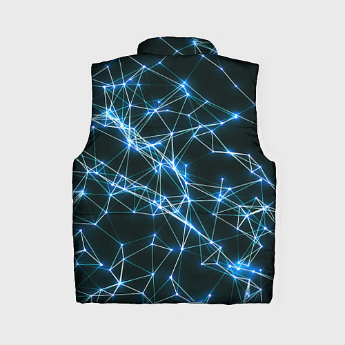 Женский жилет Нейронная сеть - фон / 3D-Черный – фото 2