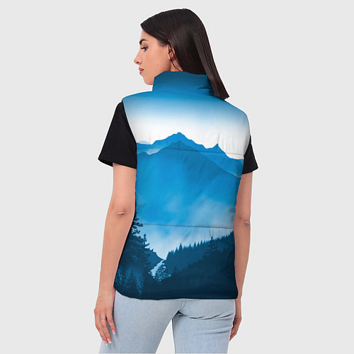 Женский жилет Горы Лес / 3D-Красный – фото 4