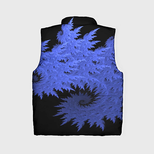 Женский жилет Абстрактный морозный узор Abstract frost pattern / 3D-Черный – фото 2