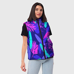 Женский жилет ЯРКИЕ ТЕКСТУРНЫЕ ЦВЕТЫ, цвет: 3D-черный — фото 2
