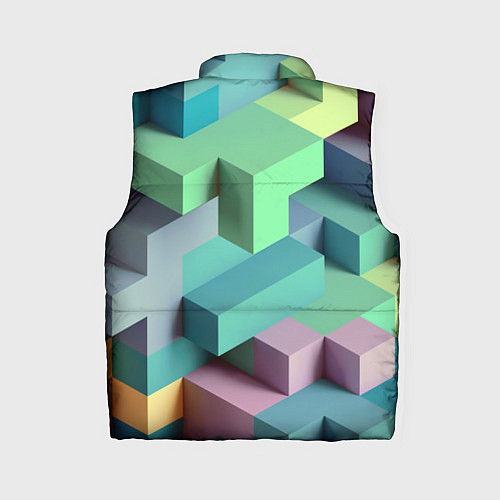 Женский жилет GEOMETRIC SHAPES / 3D-Светло-серый – фото 2