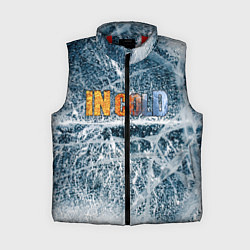 Женский жилет IN COLD horizontal logo with ice, цвет: 3D-красный