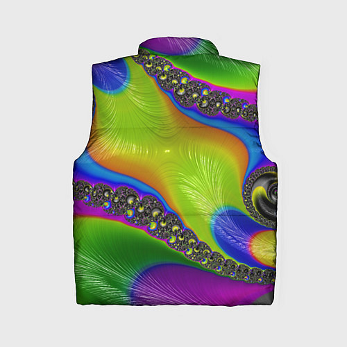 Женский жилет Кислотный фрактал Абстракция / 3D-Черный – фото 2