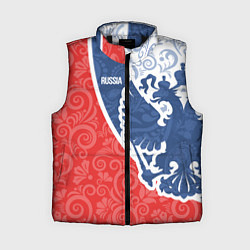Женский жилет ГЕРБ РОССИИ С УЗОРАМИ