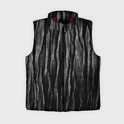 Женский жилет Полосы чорные серые роизвольные random black strip, цвет: 3D-красный