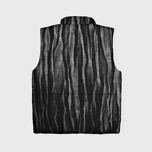 Женский жилет Полосы чорные серые роизвольные random black strip / 3D-Красный – фото 2