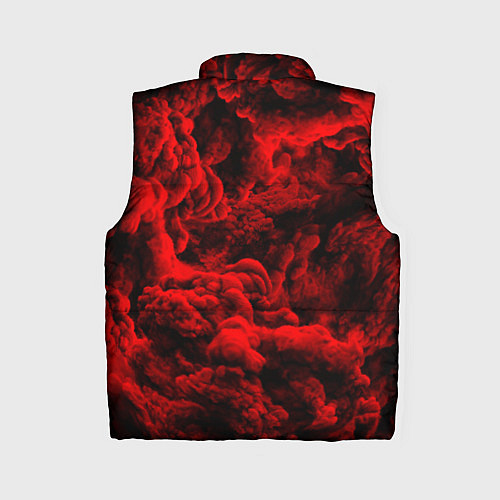 Женский жилет Красный дым Red Smoke Красные облака / 3D-Красный – фото 2