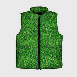 Женский жилет ЗЕЛЕНЫЙ ГАЗОН, цвет: 3D-черный