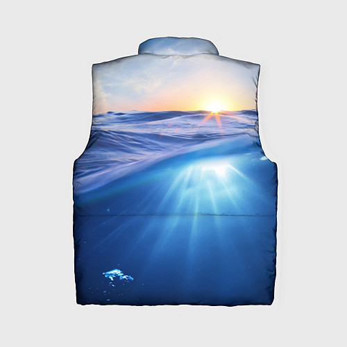 Женский жилет Грань между небом и водой / 3D-Черный – фото 2