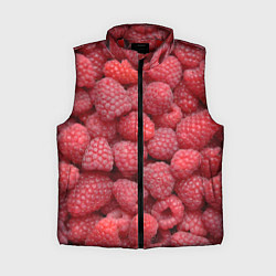 Женский жилет Малина - ягоды, цвет: 3D-красный
