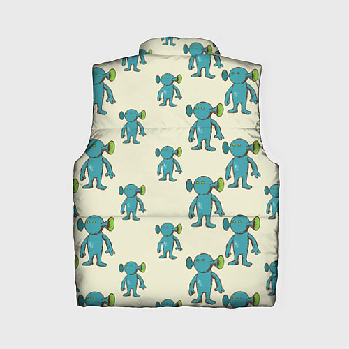 Женский жилет Милые зеленые человечки / 3D-Черный – фото 2