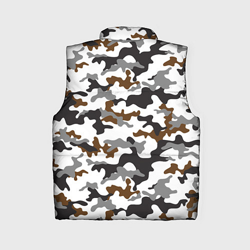 Женский жилет Камуфляж Чёрно-Белый Camouflage Black-White / 3D-Светло-серый – фото 2