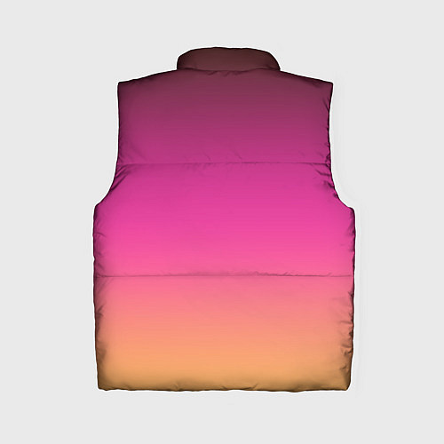 Женский жилет Оранжево-пурпурный градиент / 3D-Красный – фото 2