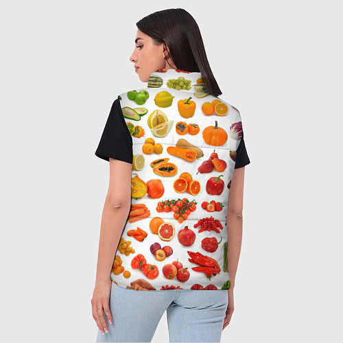 Женский жилет VEGETABLE FRUIT ABUNDANCE / 3D-Красный – фото 4