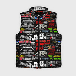 Женский жилет THE TEXTURE OF MUSICAL ROCK BANDS, цвет: 3D-светло-серый