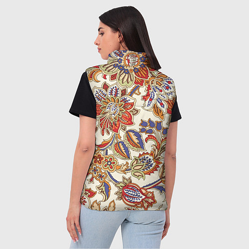 Женский жилет Цветочный винтажный орнамент / 3D-Красный – фото 4