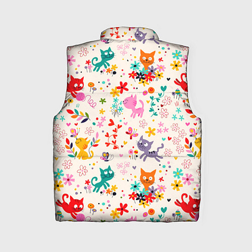 Женский жилет COLORFUL FUNNY KITTENS / 3D-Светло-серый – фото 2
