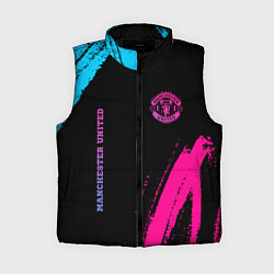 Женский жилет Manchester United Neon Gradient, цвет: 3D-черный