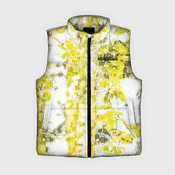 Женский жилет РОССИЯ БЕРЕЗЫ ПРЯМОУГОЛЬНИКИ, цвет: 3D-светло-серый