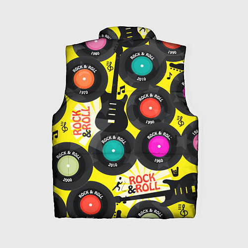 Женский жилет ROCKNROLL VINYL RECORDS / 3D-Светло-серый – фото 2