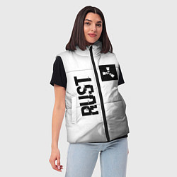 Женский жилет Rust Glitch на светлом фоне, цвет: 3D-черный — фото 2
