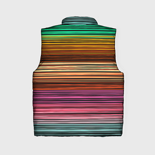 Женский жилет Multicolored thin stripes Разноцветные полосы / 3D-Светло-серый – фото 2