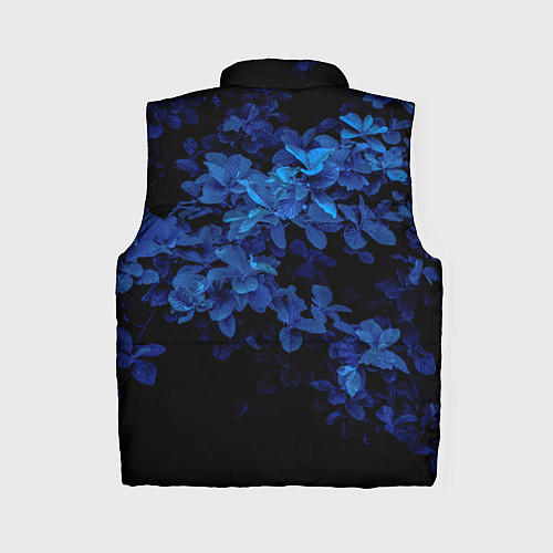 Женский жилет BLUE FLOWERS Синие цветы / 3D-Черный – фото 2