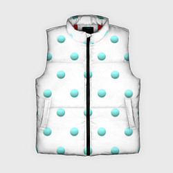 Женский жилет Редкий бирюзовый горох 3д, цвет: 3D-красный